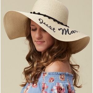 Altar'd State Just Married Floppy hat Tan